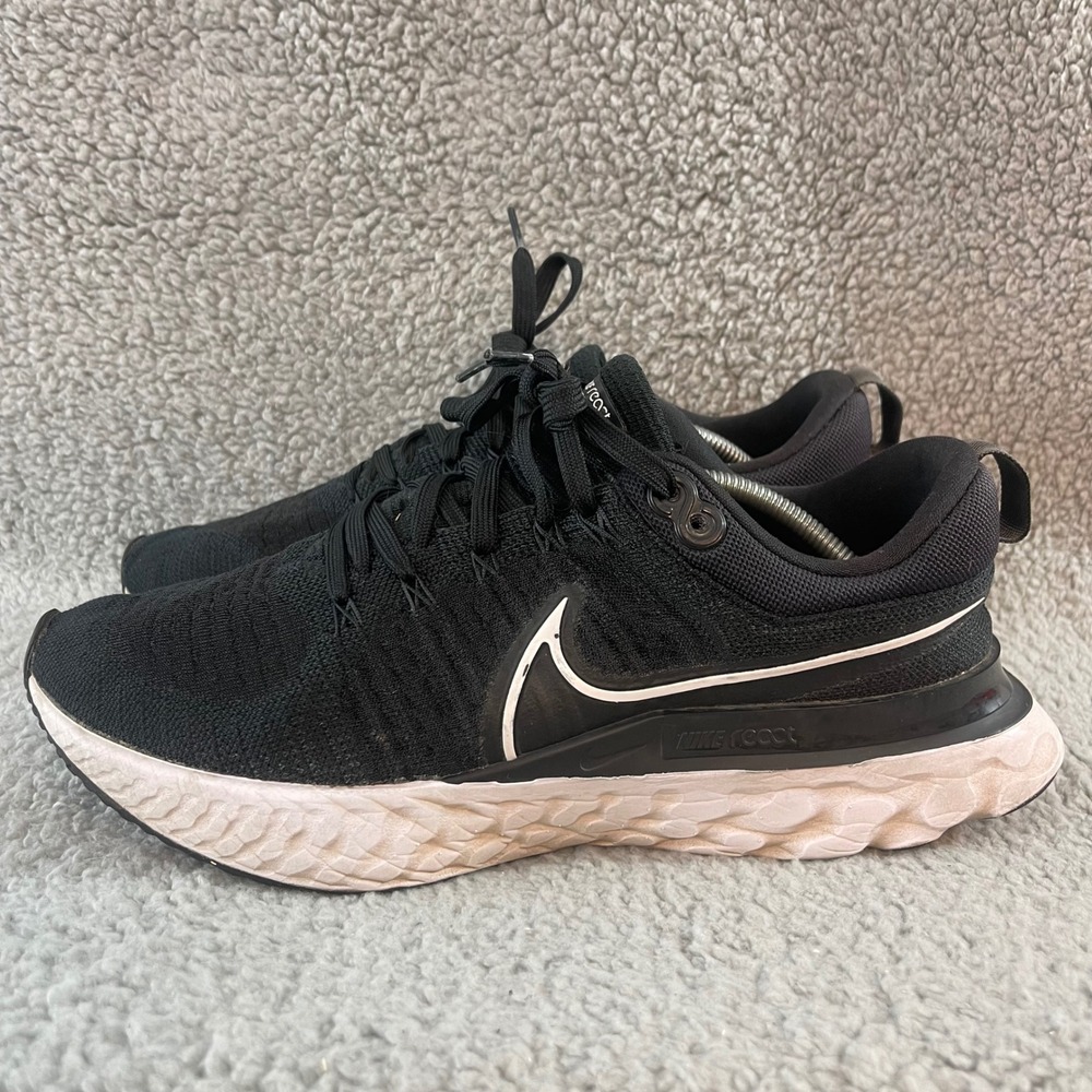 Nike React Infinity Run Flyknit 2 Mens 11 Black Running Trainer Shoes CT2357-002